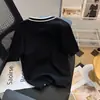 Top de punto con cuello en V y manga corta estilo Chanel para mujer, elegante y juvenil, chaqueta con bloques de color nuevo para el verano 2025
