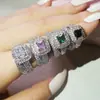 Conjunto de Alianças de Casamento em Zircônia com Toque de Luxo Leve e de Alto Padrão para Mulheres, Requintado para Banquetes de Casamento, em Estoque R3400A-R3400C