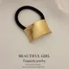 Goma para el pelo de metal estilo minimalista transfronterizo con diseño de mariposa, nuevo accesorio para el pelo anudado de estilo coreano de alta gama