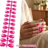 Paquete Transfronterizo de 24 Piezas de Uñas Postizas de Color Sólido Transparente Hielo, Puntas de Uña Redondas Cortas de Alta Calidad con Apariencia Natural, Venta al Por Mayor