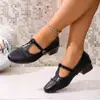 Zapatos Mary Jane Retro con Tira para Mujer, Colección Primavera/Verano 2026, Puntera Redonda, Corte Bajo, Planos de Tacón Bajo