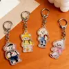 Llavero de Perrito Lindo Dopamina Dibujo Animado Adorable Mascota Colgante Acrílico Creativo DIY Encanto para Mochila Regalo para Niñas