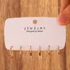 Aretes de Aro Sencillos de Nicho Transfronterizo con Personalidad, Aretes de Hebilla para la Oreja para Mujer, Estilo Cool de Alta Gama, Traje de Aretes Geométricos Retro