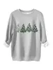 Amazon eBay sitio independiente moda divertida felpa gruesa para mujer cuatro dientes árbol de Navidad sudadera de otoño e invierno
