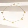 Amazon Transfronterizo Collar Nuevo Corazón Abierto Collar Múltiples Corazones Sentido de Diseño para Mujer Cadena Clavicular de Diseño