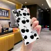Funda de teléfono transparente de moda y con estilo con estampado de cereza negra, adecuada para Samsung S25 Ultra, carcasa blanda y resistente a caídas