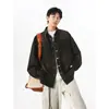 Chaqueta de Mezclilla de Alto Peso Nueva para Hombre Otoño 2026, Estilo Callejero Ligero Versión Coreana, Abrigo de Moda Holgado Talla Grande