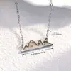 Set de Caja de Regalo con Semillas de Berro, Collar con Forma de Montaña para el Día de la Madre, Cadena Clavicular de Acero Inoxidable de Moda, Regalo para Mamá