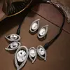 Conjunto de Joias Vintage Deslumbrante de Diamante, Conjunto de Joias de Liga Leve de Luxo Atacado