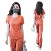 Novo Conjunto Esportivo Moda Verão Estiloso Feminino Emagrecedor Solto Casual Explosões Conjunto de Duas Peças para Comércio Exterior