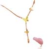 Live Explosions Zhoujia 18K Oro Real Galvanizado Inmarcesible Colgante de Mariposa Borla Collar Elegante Lujo Ligero Cadena Clavicular