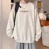 Moletom com Capuz Redondo Tie-dye Retrô Bordado de Letras Masculino Outono Tamanho Plus Marca Tendência Top Juvenil Solto