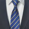 Corbata formal para hombre de 1200 agujas, cremallera perezosa en stock, 8 cm, fácil de tirar, corbata a rayas negras sin perforación
