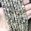 Cuentas cuadradas sueltas de 6 mm, ágata de cristal, piedra emperador, ojos de tigre, cuentas cuadradas de oro verde, accesorios de joyería, cuentas cuadradas semiacabadas
