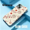 Funda de Teléfono Manzana 18 Pro Max con Diseño de Flor de Amor Fresca y Sencilla, Estuche Duro Ligero de Cobertura Total para iPhone 16Pm