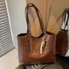 Bolso Retro Transfronterizo de Gran Capacidad 2026 Nuevo Otoño Casual para el Trabajo Bolso de Hombro Único Bolso Tote Versátil de Textura Simple