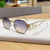 Gafas de Sol Retro Europeas Ovaladas de Marco Pequeño Estilo Celebridad de Internet INS Moda Templo Metálico Hueco Transfronterizas Nuevo Estilo Gafas de Sol