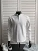 Camisa polo estilo americano, camiseta de manga larga para hombre, top de primavera/otoño, corte limpio, adecuada para usar en capas, sudadera de manga larga para hombre