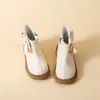 Botas para Niñas Botines Pequeños de Cuero para Niños Moda Otoño Invierno Botas para Niños 2026 Estilo Nuevo Botines Cortos Cálidos con Felpa Botas Dobles de Algodón para Niñas