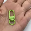 Fivela de Camarão em Liga de Zinco com Pintura Colorida Assada Fivela Pequena de Porta de 3 Pontos Fivela para Pendurar Bonecas Acessórios para Joias DIY Chaveiros Em Estoque