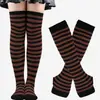 Calcetines navideños, calcetines de vestir, Halloween, accesorios de cosplay, calcetines altos, calcetines de rayas para Acción de Gracias, guantes, calcetines, traje.