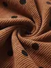 Vestido elegante de otoño e invierno europeo y americano con lunares y flores, cuello alto de encaje y falda de capas tipo pastel para el uso diario de las mujeres en el trabajo