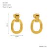 Pendientes de doble anillo tridimensionales retro de acero inoxidable transfronterizos para mujer, estilo INS de Europa y Estados Unidos, pendientes de alta gama con personalidad al por mayor