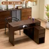 Nueva Mesa de Almacenamiento de Madera Maciza con Múltiples Cajones, Estilo Retro, Forma de T en la Esquina, con Aspiradora, Mesa de Arte de Uñas Individual/Doble de Alta Gama