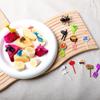Desenho Animado Japonês Sinal de Fruta Garfo Criativo para Comida Infantil Garfo para Bolo Garfo de Sobremesa de Animal Fofo Garfo de Fruta de Plástico