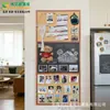 Pizarra Magnética Xiuaidi Tres en Uno de Corcho con Pizarra Negra, Tablero de Exhibición Creativo para Montar en la Pared para Imanes de Refrigerador Transfronterizos de Amazon