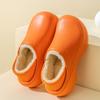 Zapatillas de Algodón con Suela Gruesa Bolsa con Zapatos de Luna Cálidos de Otoño e Invierno para Mujer Impermeables Antideslizantes de Interior Felpa de Pareja