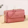 Bolsa Popular para Teléfono Móvil 2026 Nuevo Modelo Bolsa para Teléfono Móvil con Tres Cremalleras Cartera Larga para Mujer Cartera de Gran Capacidad Bolso de Mano Bolso Cruzado