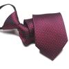 Corbata con cremallera de 8 cm al por mayor perezosa fácil de jalar sin nudo 7 cm para hombre negocios formal morado rojo rojo oscuro