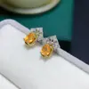 Brincos Fanta Naturais com Alta Clareza e Pedras Soltas Brilhantes 4*5mm Prata de Lei 925 Incrustados com Precisão Fornecimento Direto da Fábrica