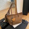 Bolsa de Grande Capacidade para Mulheres 2024 Nova Bolsa de Ombro Casual Bolsa Tote High-End para Estudante Universitário para Aulas e Deslocamento