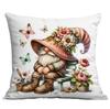 Amazon transfronterizo nuevo funda de almohada elfo jardín de primavera acuarela funda de cojín para sofá de casa al por mayor
