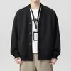 Suéter de Punto para Hombre Otoño 2026 Estilo Nuevo Talla Grande Cardigan Chaqueta Oversize Holgado Delgado Casual Sudadera