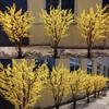 Simulación de árbol de jazmín de invierno árbol falso decoración de centro comercial de hotel adornos de piso decoración de paisajismo interior árbol de diseño de sitio flores