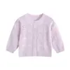Cardigan Feminino Novo Estilo, Malha Fina de Verão com Renda Respirável, Suéter de Manga Longa com Design de Coelho, Adequado para Usar ao Ar Livre ou como Blusa de Ar Condicionado
