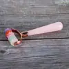Rodillo Masajeador Facial de Cristal Rosa, Bola Rodante de Resina No de Jade, Palo de Masaje para Lifting y Firmeza de Ojos y Rostro