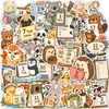 50 pegatinas de calendario de animales estilo ins transfronterizo con temática de bosque, estilo dibujado a mano, para planificación semanal y de fechas, materiales de journaling