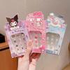 Lindas pegatinas de uñas de la serie Sanrio, exquisitas pegatinas de uñas para niños, pegatinas de uñas Kulomi Meruti para niños