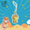 Pingente Popular Hello Kitty Folha de Ouro para Atrair Riqueza, Corrente para Celular Gatinha Kt, Pingente para Alça de Bolsa, Pequeno Presente Atacado