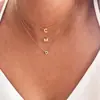 Colar de Letras Minimalista Exquisito Coreano e Japonês Novo Corrente de Luxo Leve Nicho Corrente para Clavícula Feminina Design de Ponta Atacado