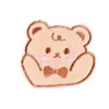 Etiqueta de Bordado por Computadora Lixin Accesorios para Ropa Pegatinas de Bordado de Oso de Peluche Lindo Parche Autoadhesivo Pegatinas de Tela de Animal