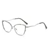 Gafas Personalizadas de Nuevo Estilo que Cambian de Color con Filtro de Luz Azul, Montura Metálica Ojo de Gato, Monturas de Gafas de Moda Estilo Europeo y Americano Transfronterizo, Estilo Ins