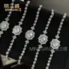 Pulsera de Hueso de Caballo de Hielo de Gama Alta para Mujer con Incrustación Completa de Diamantes de Lujo, Joyería de Ágata Verde Jade, Chalcedony Rosa Suministro en Vivo