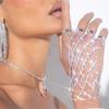 Pulseira de Malha com Strass Transfronteiriça Verão Simples Moda Criativa Corrente de Mão para Mulheres