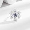 Cross-border Europa e Estados Unidos mais vendidos brincos de diamante de flor de zircão brilhante colar de pingente de moda socialite anel de alto nível feminino