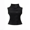 Chal de Verano Sin Mangas de Doble Botón con Cuello Alto Estilo Ins Europeo y Americano Transfronterizo Top Sin Mangas Estilo Urbano Oscuro Personalizado Camiseta de Tirantes de Verano